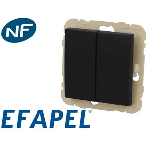 Comparateur de prix : Interrupteur va-et-vient double noir mat Efapel Logus 90 21101 TPM