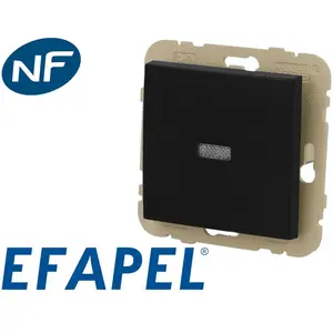 Comparateur de prix : Interrupteur va-et-vient lumineux noir mat Efapel Logus 90 21072 TPM