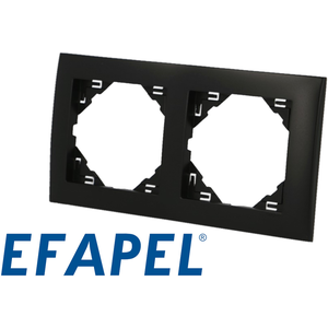 Comparateur de prix : Plaque de finition noir mat double Efapel Logus 90 N-90920 TPM