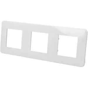 Plaque de finition blanche triple Efapel Latina 42930T pas cher