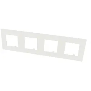 Plaque de finition blanche quadruple Efapel Quadra (45x45) 45940T pas cher