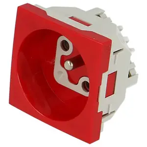 Efapel - Prise de courant 16A 2P+T rouge Quadra & Latina (45x45) pas cher