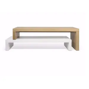 TemaHome Symbiosis Cliff Meuble Tv extensible, Blanc 125/235x38x20/40 cm pas cher
