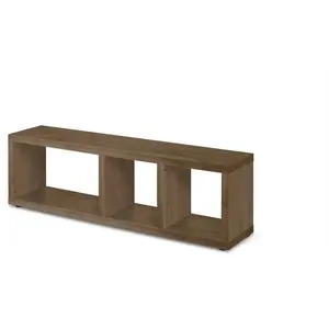 Paris Prix Meuble Tv Design 3 Niches "Berlin" 150cm Noyer - Temahome pas cher