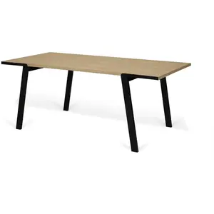 Comparateur de prix : Temahome Table À Manger Drift Chêne Naturel Et Métal Noir - Temahome