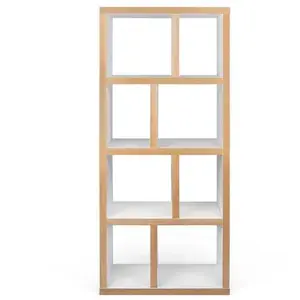 Comparateur de prix : Temahome Bibliothèque Berlin 4n70 Blanc Laqué Et Multiplis - Temahome