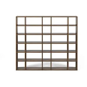Maison et Styles Bibliothèque 255x34x224 cm décor noyer - VICTOR pas cher