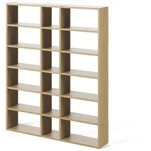 Comparateur de prix : Camif Bibliothèque 182x34x224 cm décor chêne vernis - VICTOR