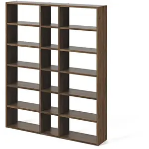 Comparateur de prix : Bibliothèque 182x34x224 cm décor noyer vernis - VICTOR