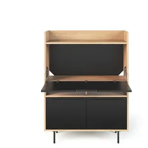 Comparateur de prix : TEMAHOME Camif - Bureau LIME - Chêne et noir laqué