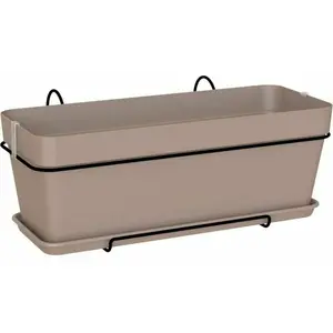 Comparateur de prix : ARTEVASI - Kit Jardiniere capri 50cm v2 taupe 50,2 x 28,5 x h20,7 cm - 1,54l