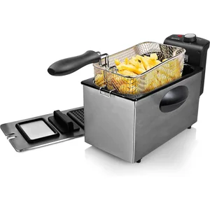 Becken Friteuse électrique, capacité de 3 L, 2000 W, thermostat réglab...