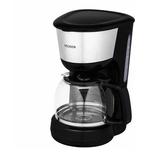 Becken Cafetière à goutte, 12 tasses de capacité, filtre permanent, carafe en verre, noir pas cher