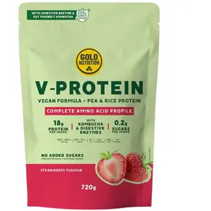 Comparateur de prix : Gold Nutrition Protéines Vegan V-protein Fraise 720g One Size