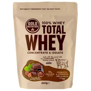 Comparateur de prix : Milk-shake GoldNutrition Total Whey goût chocolat avec noisette (260 g)