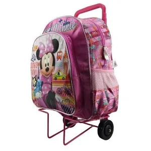 Sac à roulettes Minnie Traveler rose 40 CM HAUT DE GAMME - Cartable