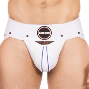 Barcode Berlin Jockstrap ROKK Blanc-Bleu pas cher
