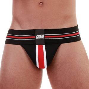 Jockstrap DENIS Noir-Rouge XL pas cher