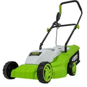VITO Tondeuse electrique 1200W Surface 300M2 Coupe 32 cm 3 Hauteur de coupe 20-65 mm Bac 30L pas cher