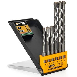 Forets SDS PLUS VITO - Coffret de 6 pièces - Diam 6, 8, 10, 12 mmVendu pardarty