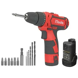 Comparateur de prix : VITO Perceuse Visseuse - ITOOLS - 12V - Batterie Lithium 1.5Ah - LED -...