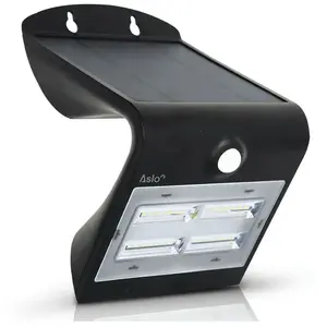 Comparateur de prix : Projecteur Led Solaire ASLO - Noir - Détecteur de mouvements - 400 Lm ...