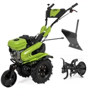 Motoculteur à essence Moteur 4T 212 Cm3 7CV 5200W + Jeu de fraises + Butteur Vito pas cher