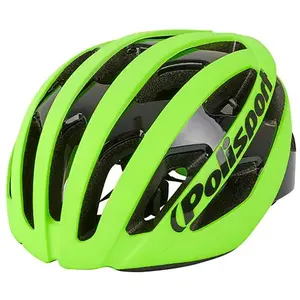 Polisport Helmet Light Pro (M=52/58) Casque Unisex-Adult, Jaune Fluor Mat/Noir, M