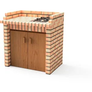 Movelar - Module Luxor Gaz pour Barbecue en Béton Préfabriqué (Gris, o...Vendu paramazon