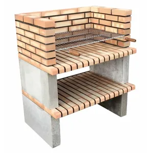Movelar - Barbecue préfabriqué à bois et charbon de bois Modèle Paellero Grao 85 (Orange - 425 x 100 x 70 cm) ref : 3900Vendu paramazon