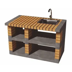 Module Pan America avec évier et robinet pour Barbecue en Béton Préfab...Vendu paramazon