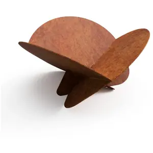 Movelar Brasero en acier corten L75 x l75 x H35 cm pas cher