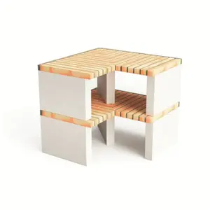Module d'angle Nazca pour Barbecue en Béton Préfabriqué (Blanc - 95 x ... pas cher
