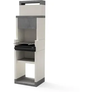 TUOZI - Barbecue à Charbon Modèle VENIT flex hotte (Gris/Blanc - 59 x ...Vendu paramazon