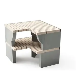 MOVELAR Angle Bailén Plus pour Barbecue en Béton Préfabriqué (Beige, Gris - 95... pas cher