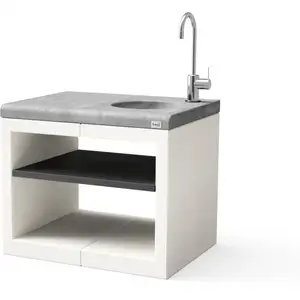 Tuozi - Module Stand kitaway avec évier et robinet pour Barbecue en Bé... pas cher