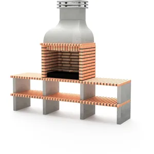 Movelar - Barbecue préfabriqué à bois et charbon de bois en béton réfr...Vendu paramazon