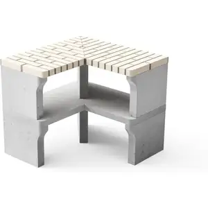 Movelar - Nouveau module Iberia Corner pour Barbecue en Béton Préfabri... pas cher