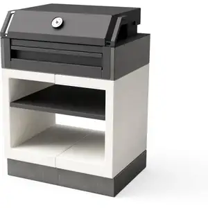 Tuozi - Barbecue de Construction à Bois et Charbon Modèle kitaway grill otte (Gris/Blanc - 84 x 63 x 115 cm)Vendu paramazon