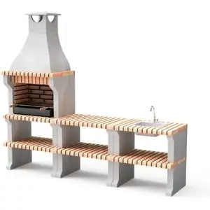 Movelar - Barbecue préfabriqué à bois et charbon de bois Modèle pack 1 alcoa (- 925 x 260 x 58 cm) ref : M00346Vendu paramazon
