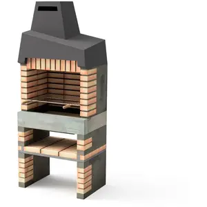 Movelar - Barbecue préfabriqué à bois et charbon de bois en béton réfr...Vendu paramazon