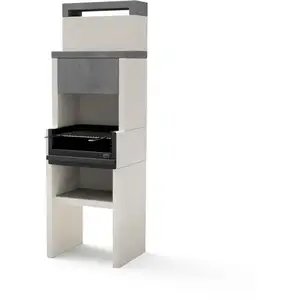 Tuozi - Barbecue fixe pour bois et charbon modèle venit flex hotte (Gr... pas cher