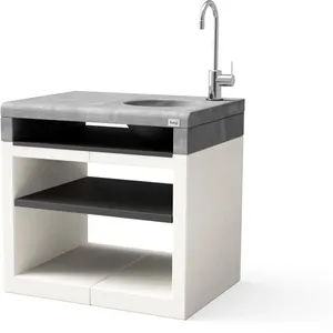 Module Stand kitaway avec évier et robinet pour Barbecue en Béton Préf... pas cher