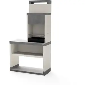 Maestro Ferretero - tuozi - Barbecue à Charbon Modèle plan 2 (Gris/Blanc - 110 x 47 x 206 cm)Vendu paramazon