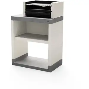 Tuozi - Barbecue de Construction à Bois et Charbon Modèle plan 1 (Gris...Vendu paramazon