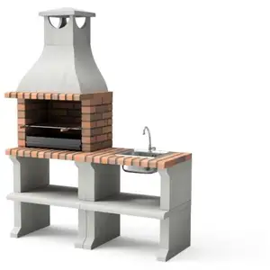 Movelar - Barbecue préfabriqué à bois et charbon de bois Modèle pack 2...Vendu paramazon