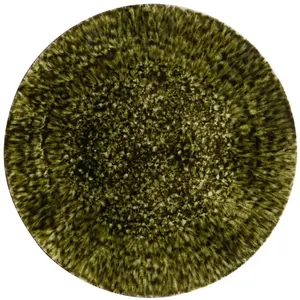Assiette plate Riviera grès vert forêt Ø31 cm Costa Nova