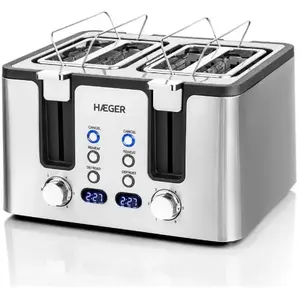 Haeger Toast Grille-Pain Automatique Multifonction 1700W Tranches pas cher