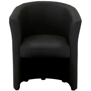 Fauteuil fixe NAOMI coloris PU noir pas cher
