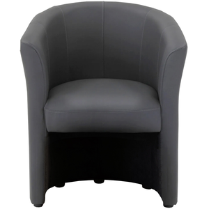 Fauteuil fixe NAOMI coloris PU gris anthracite pas cher